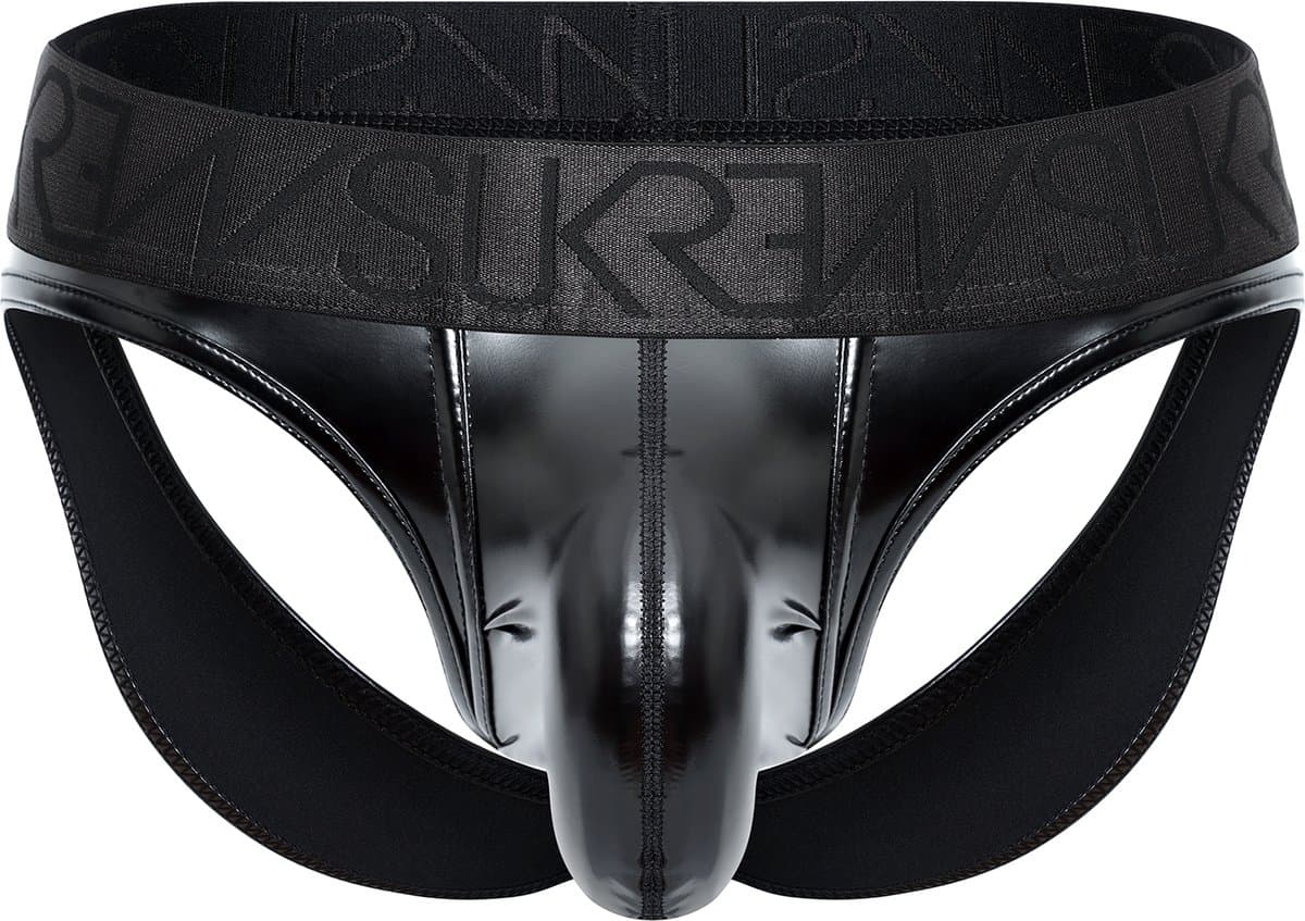 SUKREW Wet Look V Brief - MAAT M - Heren Ondergoed - Slip voor Man - Mannen Brief — afbeelding 1