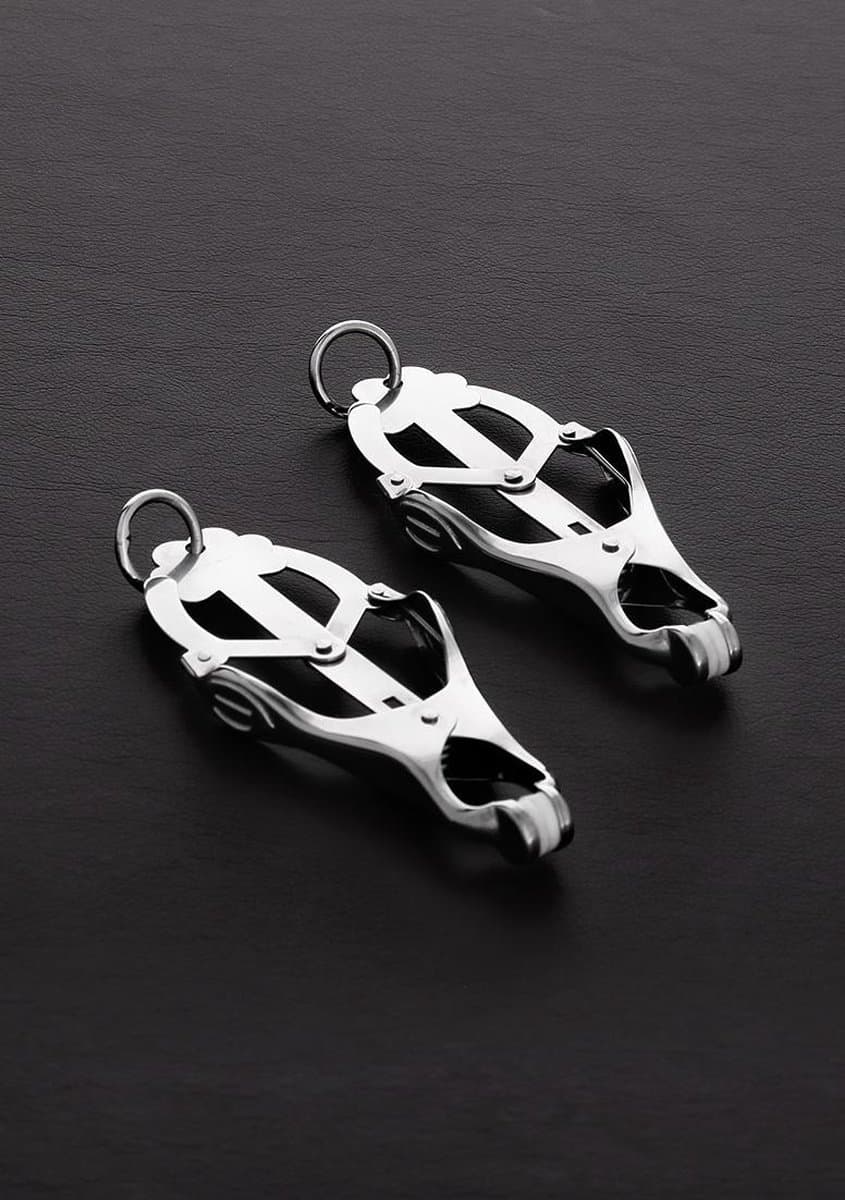 2 Squeezer Teaser Clover Nipple Clamps W Ring — afbeelding 1