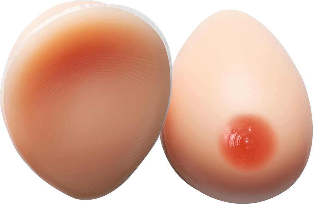 Borstprothese - 2-delige set - Cup D - Zelfklevend - 100% hypoallergene medische siliconen - kunstborst - Protheses - Nep Borst - Valse Borsten - fake boobs - Kunst Borst - Siliconen Huid - Crossdresser - Transgender - Travestiet - Body4Everybody — afbeelding 1