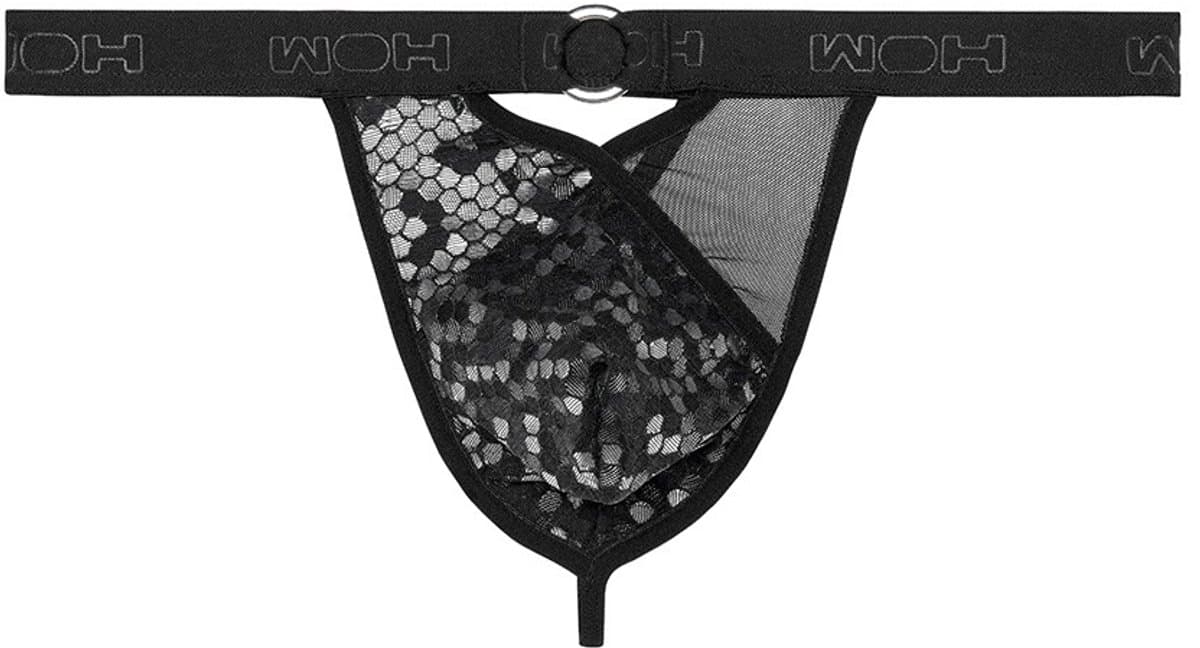 WOH heren microfiber G-string pure seduction zwart — afbeelding 1