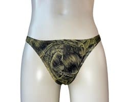 LekkerStout All-Day String - Geel/Zwart - Sexy Herenondergoed | M | ( LS097 )