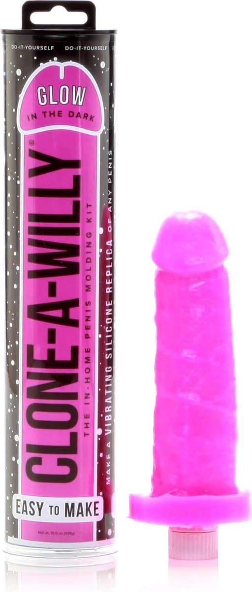 Clone A Willy Kit Dildo Glow In The Dark - Roze — afbeelding 1