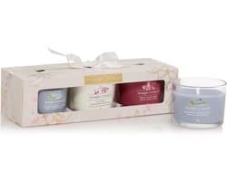 Cadeau Geschenkset met 3 Geurende Votiefkaarsen | Sakura Blossom Festival Collectie