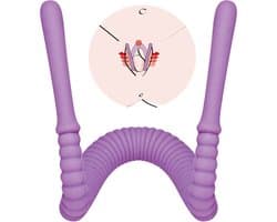Flexibele Schaamlip Spreider - Zijdezacht Siliconen - 31.7 cm - Stimuleert de G-Spot en Spreidt de Schaamlippen