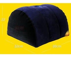 Inflatable Position Master sex kussen - blauw - voor wand vibrator - Prolink Novelties®
