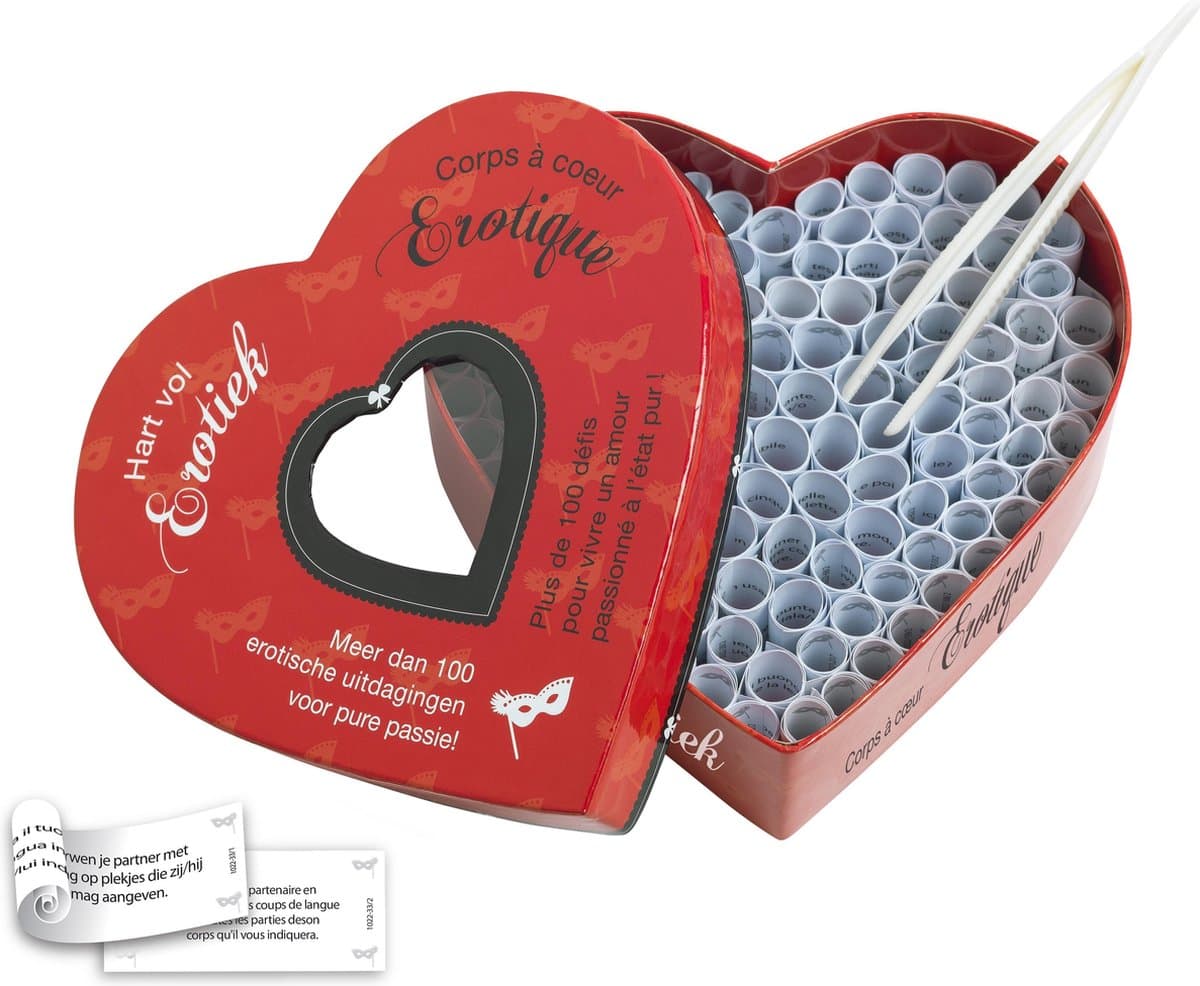Tease & Please Hart Vol Erotiek - Rood - Erotisch Bordspel — afbeelding 1