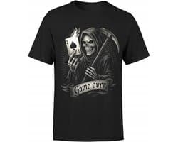 Geen merk Serie - Gothic T-shirt - Poker Kaart - As - Game Over