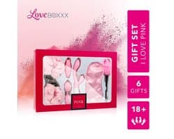 Loveboxxx - I Love Pink Cadeauset - 6 Delige Cadeauset - Geschenkset Vrouwen en Koppels - Cadeau Vrouw en Koppels - Giftset Vrouw en Koppels - Erotisch - Roze