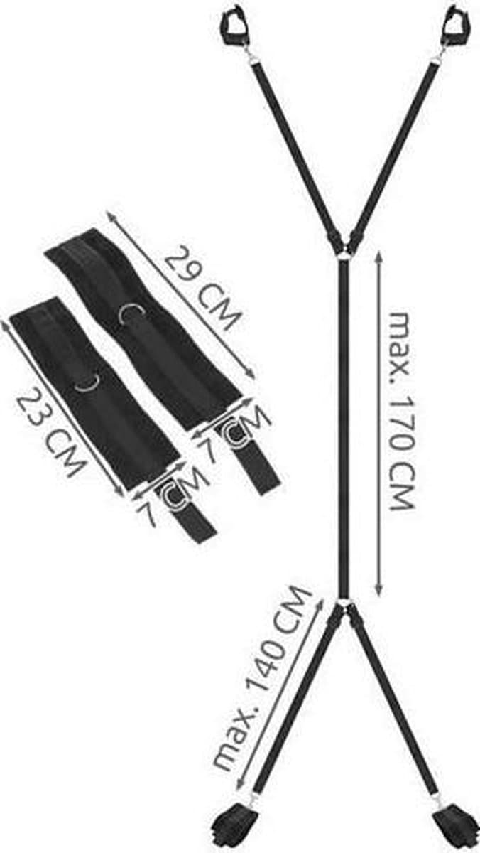 Finnacle - Bondage Set - Boeien voor Bed - Handboeien en Enkelboeien - Bondage - BDSM - Erotische Accessoire - Cadeau — afbeelding 1