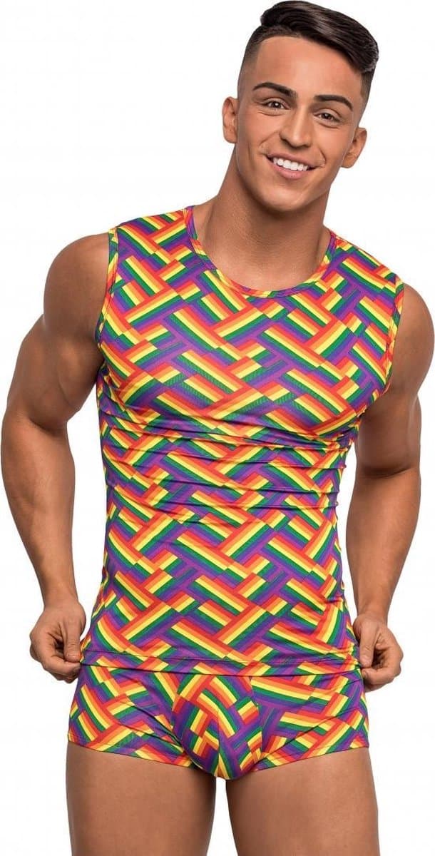Male Power Fitness Tank - S multicolor XL — afbeelding 1