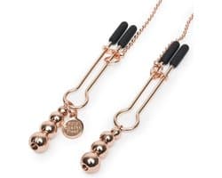 Fifty Shades kraalketting tepel en clitorisklem goud