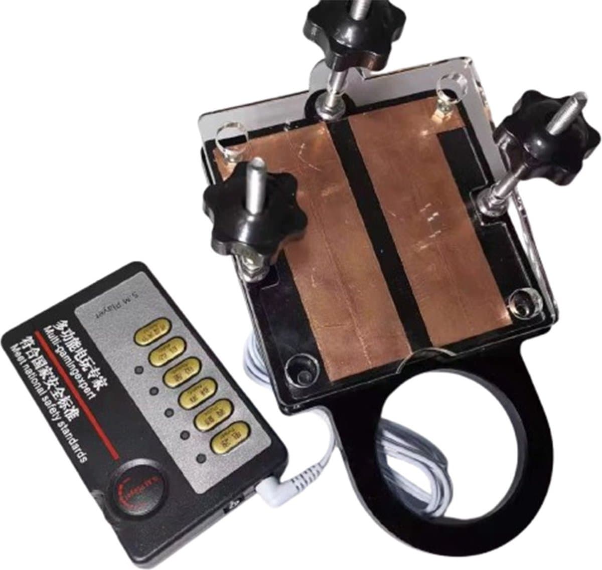 Ballencrusher Electro Shock- RVS - Scrotum - Balzak - E-stim stroom - Brancard - BDSM — afbeelding 1