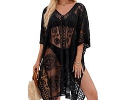 Sexy Elegante Kant Kimono Strand Cover-up voor Dames, Badpak Cover-up, Zwemkleding Omslagdoek voor Vakantie,