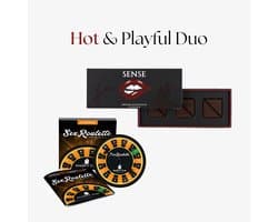 Hot & Playful Duo - Sense Chocolate + Sex Roulette combideal - Erotisch bordspel - Libido verhogend - erotische booster - lustopwekker - libido verhogende chocolade - Sense chocolade - sense chocolate sex - 6 stuks