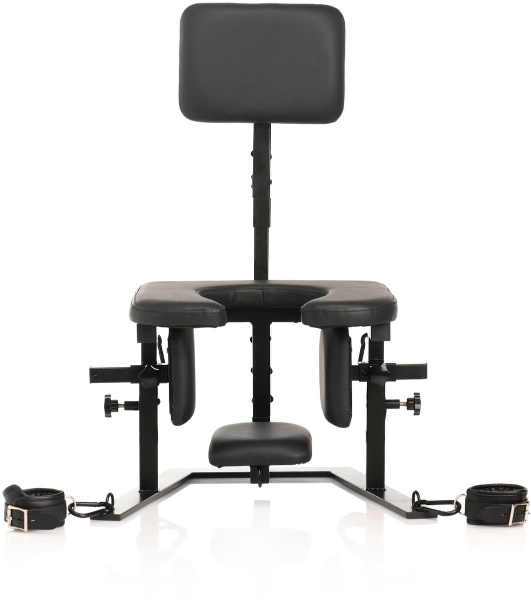 XR Brands - Pleasure Throne Orale Seks Stoel - Zwart — afbeelding 1