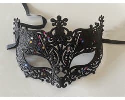 *** Oogmasker Venetië - Maskerade - Bal Masker met Glitters - Voor Ogen - Gala Feest - van Heble® ***