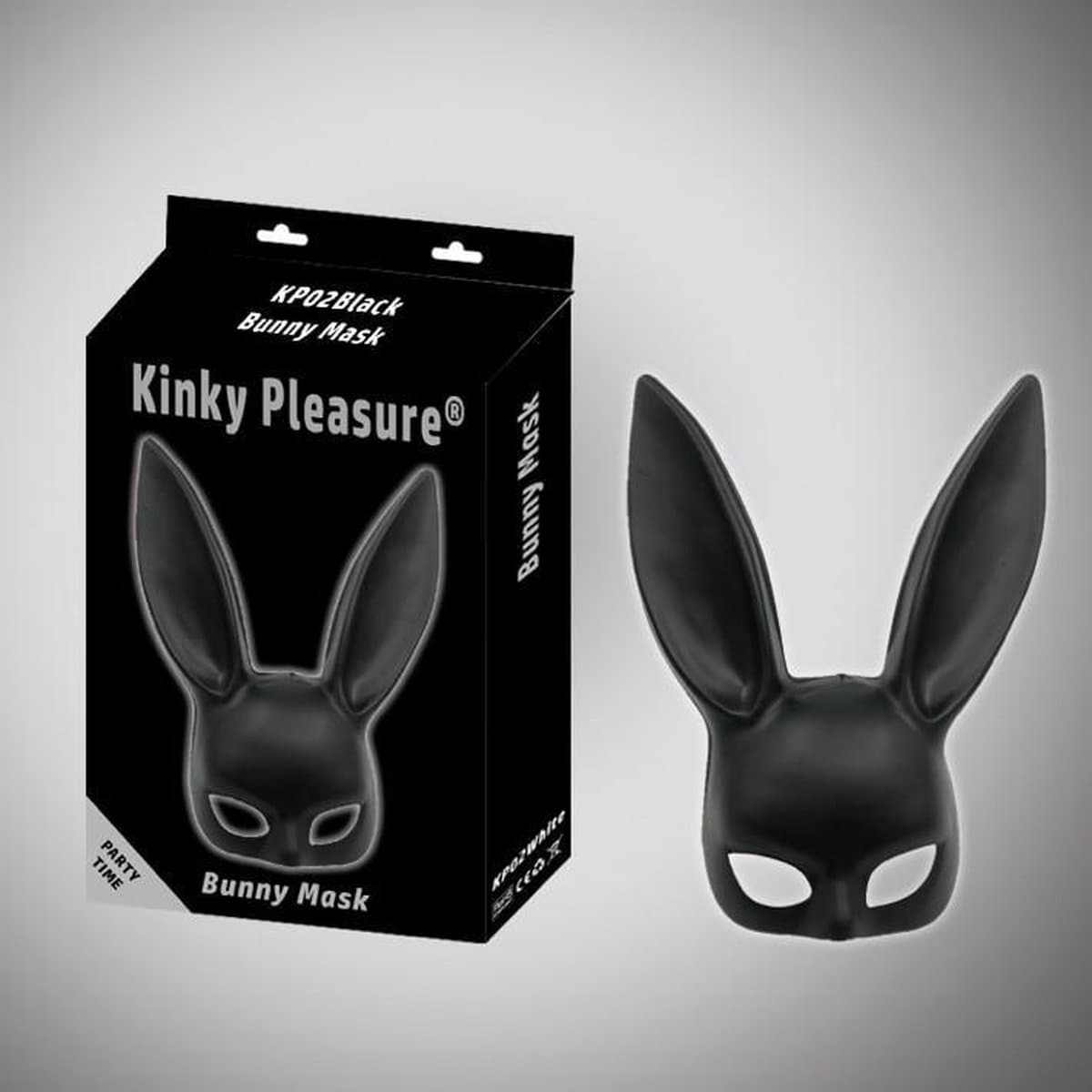 Kinky Pleasure - Bunny Mask - black - Bunny Ears - Kp02 - Fun Fetish product - Party time - Party outfit - Erotische spelletjes - BR121 - Power Escorts - gave groot Formaat Cadeaubox - vanwege Hygiëne redenen kunt u dit product niet retourneren — afbeelding 1