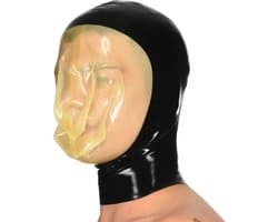Latex masker met transparante ademhalingszak - Gummi BDSM - Latex rubber hoofd bondage - Dominantie - Hevig - Fetisj - 100% Latex rubber - 4MM Dikte - Maat XS, S en M - Unisex