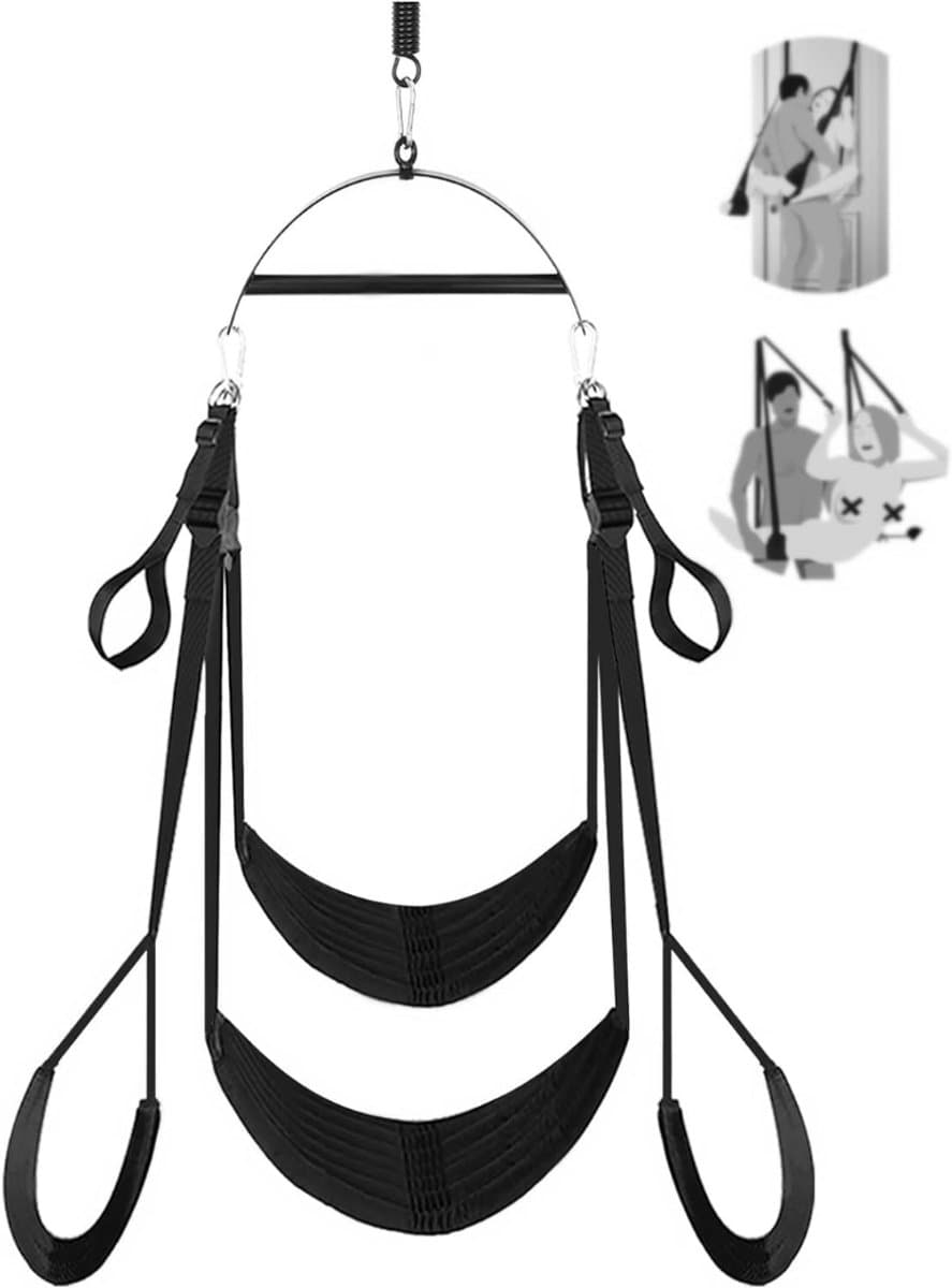 DYNA® Sex Schommel - Sex Stoel - Bondage - Zwart - 32cm x 10cm x 36cm — afbeelding 1