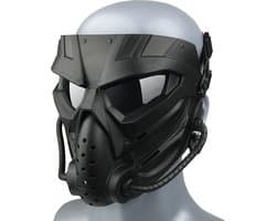 Zwarte Tactische Volledige Gezichtsmasker - Steampunk Stijl, Met Ademende Bril - Airsoft Uitrusting & Feestkostuum Masker