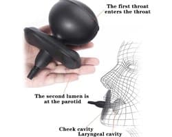 Opblaasbare mond gag - Knevel - Grote gag - Dubbele functie - Siliconen - Terughoudendheid