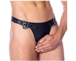 Rimba - Leren Kuisheidsgordel - Kuisheidsslip - Chastity - Met Twee Hangsloten
