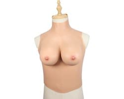 Siliconen Borstprothesen - D Cup - 100% hypoallergene medische siliconen - Navellengte - Wearable Borst - Kunstmatige Nep Borst - Valse Borsten - Borst - Siliconen Huid - Bodysuit - Crossdresser - Transgender - Travestiet - Body4Everybody