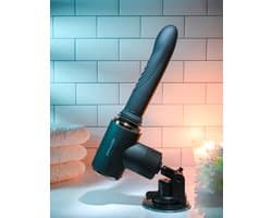 Portable Neukmachine - Stotende-, verwarmings-, vibrerende machine - Stotende Vibrator - 7 vibrerende snelheden & functies - 7 stuwsnelheden & functies - Verstelbare zuignapbevestiging - Sexmachine - Fuck Machine