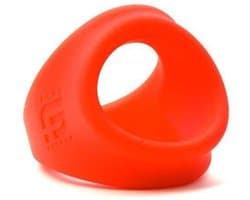 Sport Fucker Freeballer Cockring en Ballstretcher van siliconen - rood