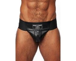 Mister b leather premium jockstrap black xs