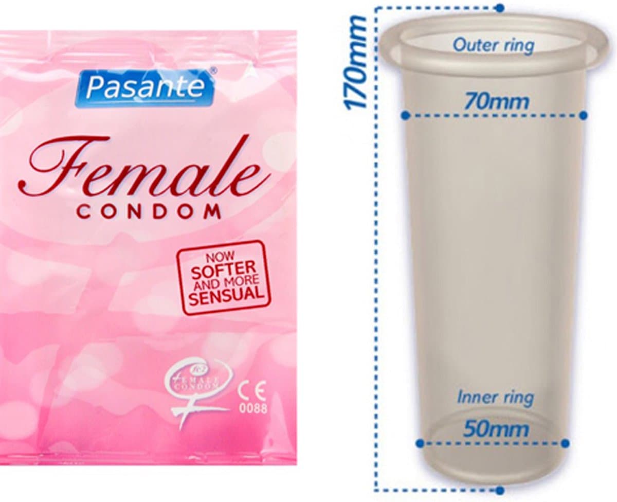 Pasante Vrouwen Condoom - 3 stuks - Condooms — afbeelding 1