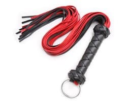 Smart Moves - Flogger - PU Leer - 72 cm - Rood/Zwart