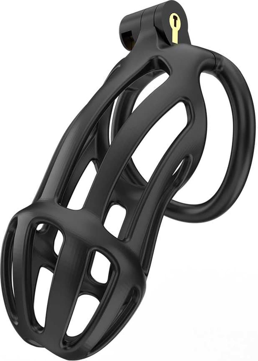 Rimba Toys - P-Cage PC02 - Kunststof Kuisheidskooi - Peniskooi - Chastity - Zwart — afbeelding 1