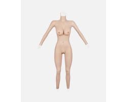 Siliconen Bodysuit – Cup E- Realistisch Vrouwenlichaam – Siliconen Borsten- Nep Borsten- Voor Cosplay & Crossdress