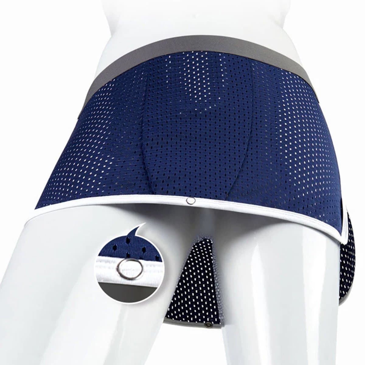 Erotisch Heren Ondergoed - met Knoop - Boxershort - Doorschijnend - Ademend — afbeelding 1