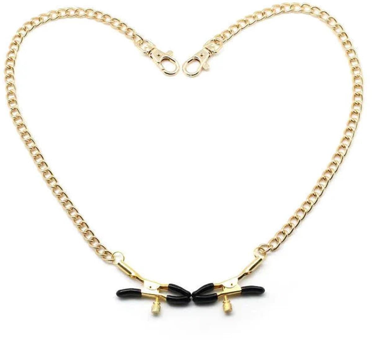 Liebe Seele - Verstelbare Bull Nose Tepelklemmen Met Ketting - Goud — afbeelding 1