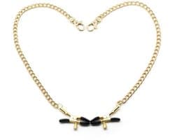Liebe Seele - Verstelbare Bull Nose Tepelklemmen Met Ketting - Goud