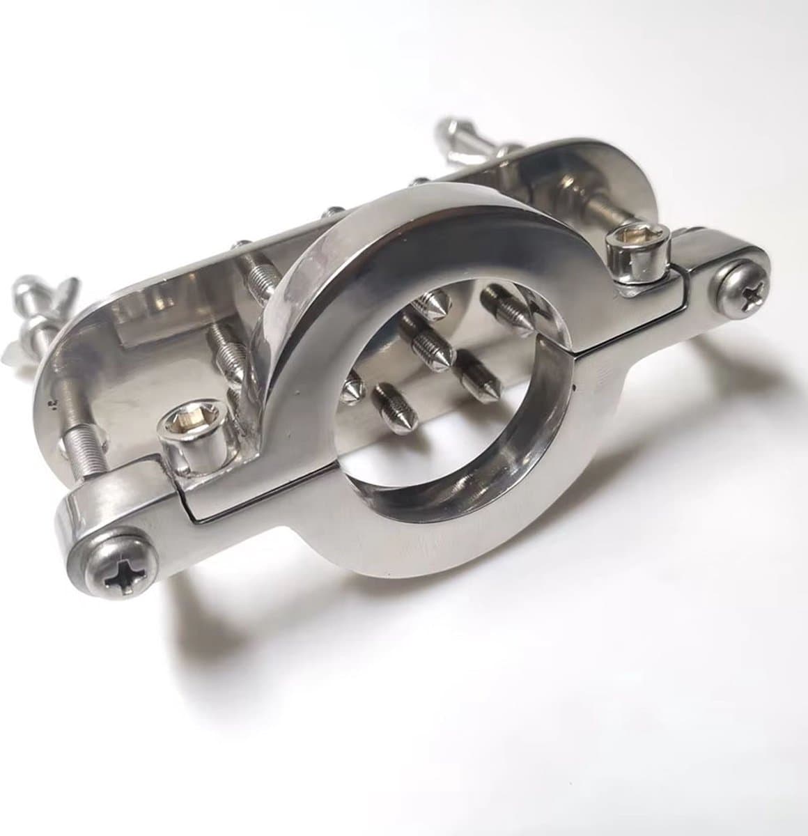 Ballencrusher met Spikes - RVS - Scrotum - Balzak - Crusher - Brancard - BDSM — afbeelding 1