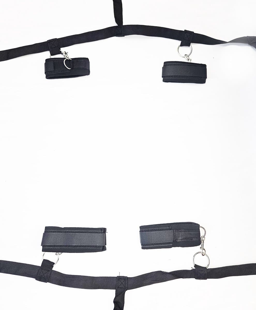 BNDGx® - Bondage set voor onder het bed - Vastbinden set touwen bondage set - restraint straps Handboeien enkel boeien — afbeelding 1