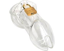 Intenz® Kuisheidskooi - Transparant - Chastity Cage - Groot - Peniskooi - Inclusief Slotje