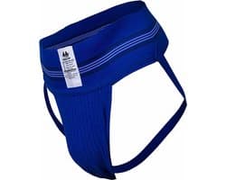 MM Sports The Original No. 10 Swimmer/Jogger Jockstrap 3 inch Blue - MAAT M - Heren Ondergoed - Jockstrap voor Man - Mannen Jock