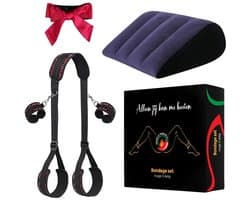 Zwoele Prikkels® Bondage Set – Luxe BDSM Set met Handboeien, Sekskussen, Blinddoek & Verstelbaar Harnas – Voor Vastbinden, Rollenspel en Meer Spanning – BDSM starter kit - Sextoys voor Koppels & Beginners