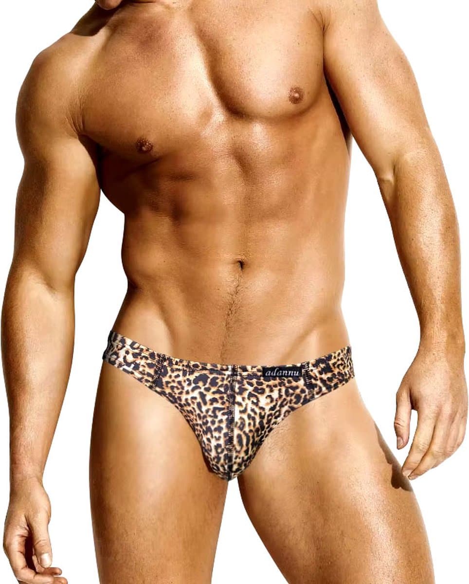 Luipaard string heren - Erotische mannen slip - Polyester - Onderbroek - Sexy — afbeelding 1