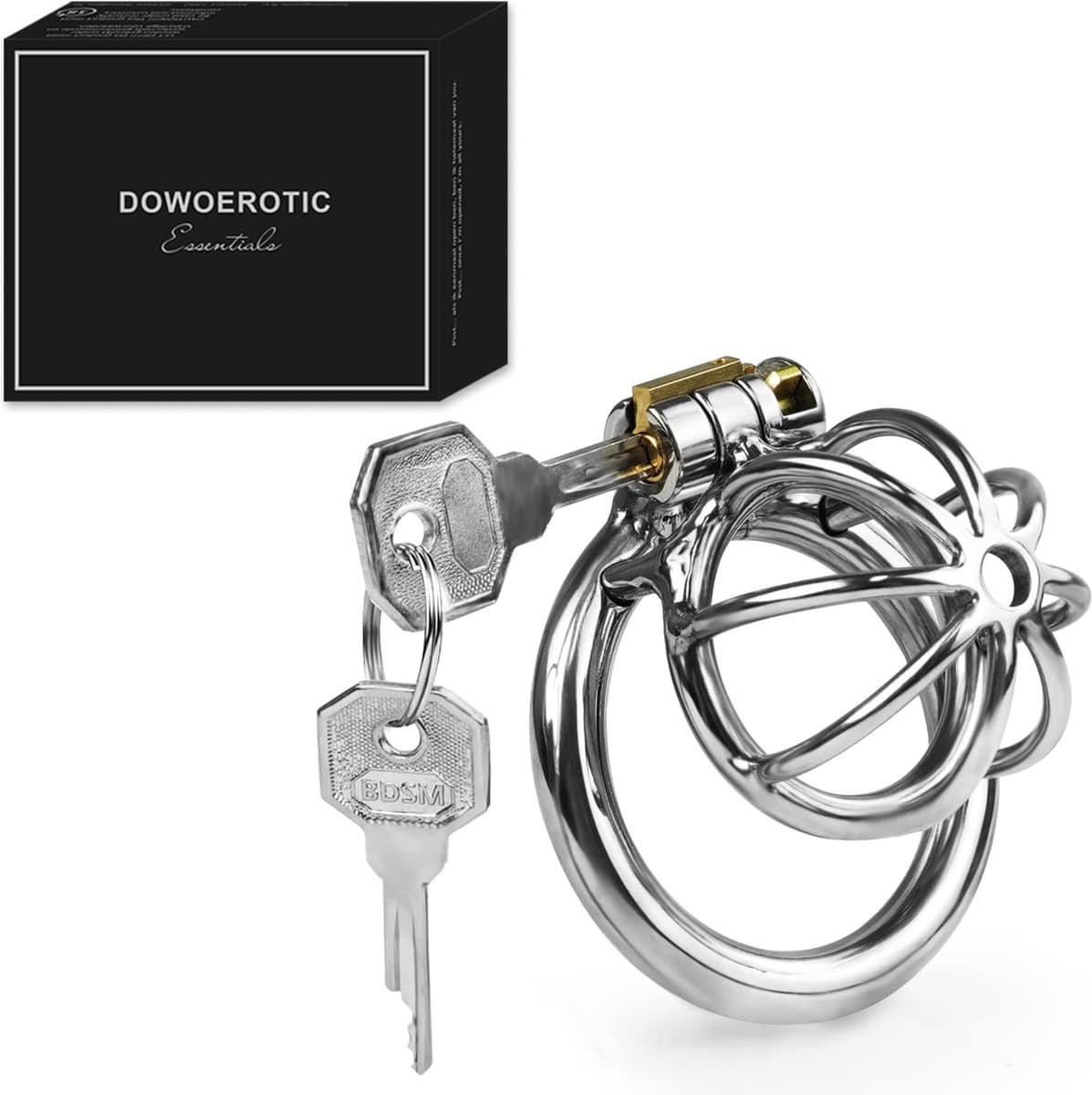 DOWO® - Mini Locker - Kuisheidskooi - Chastity cage - Peniskooi - Hemisferisch - Staal - 45 mm — afbeelding 1