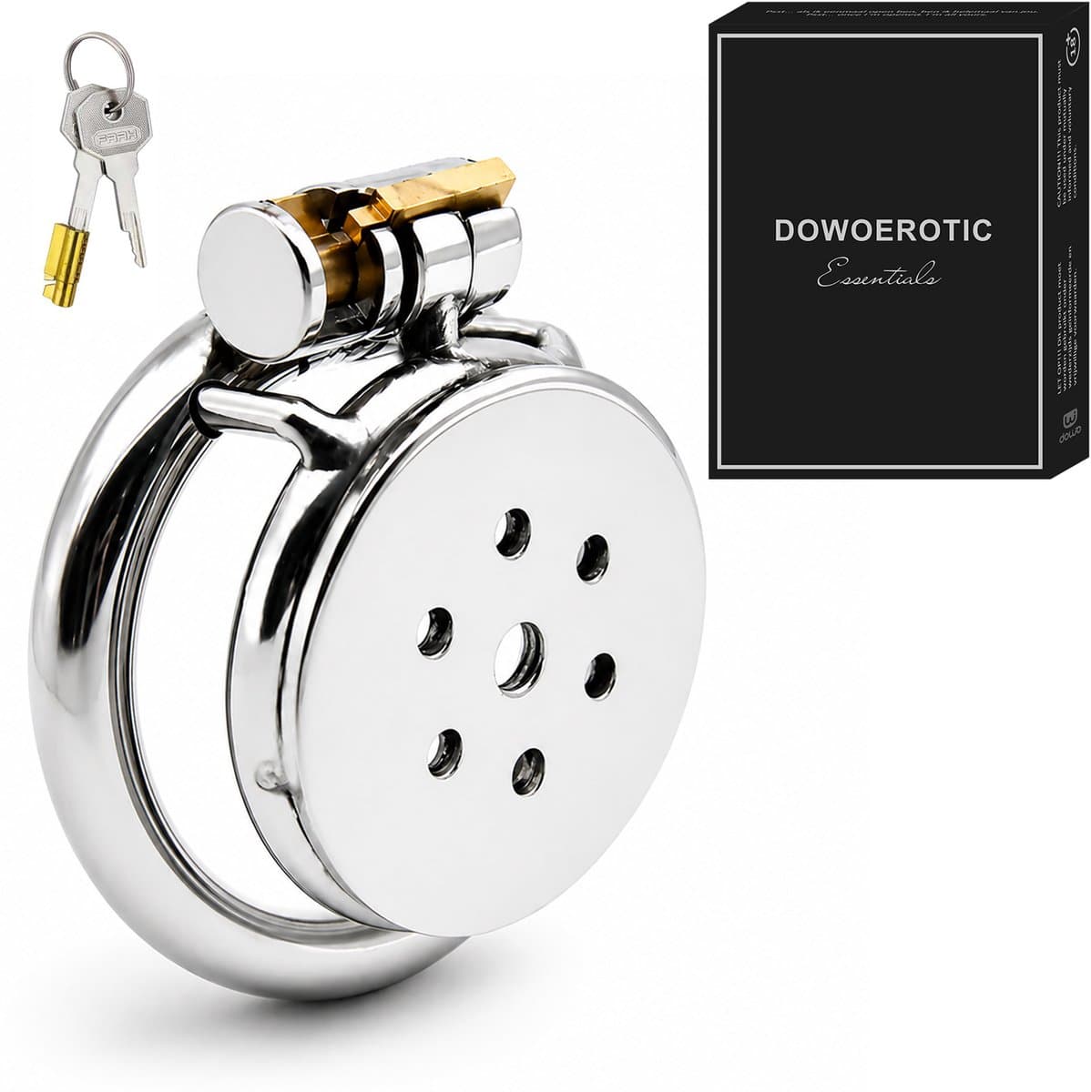 DOWO® - Mini Locker - Kuisheidskooi- Chastity cage - Peniskooi - Staal - 45 mm — afbeelding 1