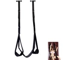 Velmio Sex Schommel - Love Swing - Deur Sexschommel - Bondage set - 136kg max - Sexspeeltjes Voor koppels - Zwart - Verstelbaar