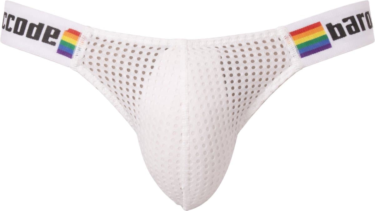 Barcode Berlin Pride Brief Regiro White - MAAT M - Erotisch Heren Ondergoed - Slip voor Man - Sexy mannen Slip — afbeelding 1