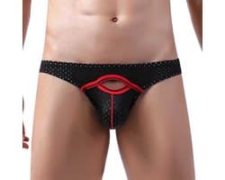 Sexy Heren Ondergoed - Penisgat - Uitdagende Lingerie - Zwart - Lage Taille - Ademend