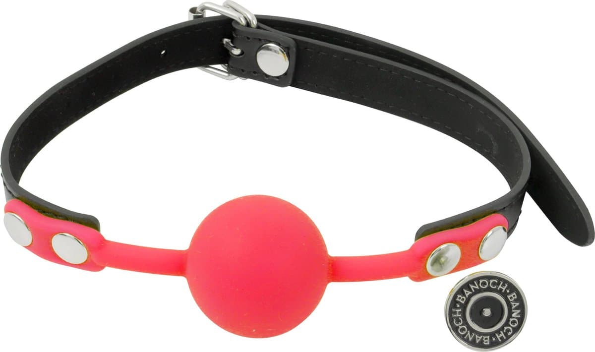 Banoch - Ballgag siliconen met verstelbare band - Rood - Bal ∅ 4 cm — afbeelding 1