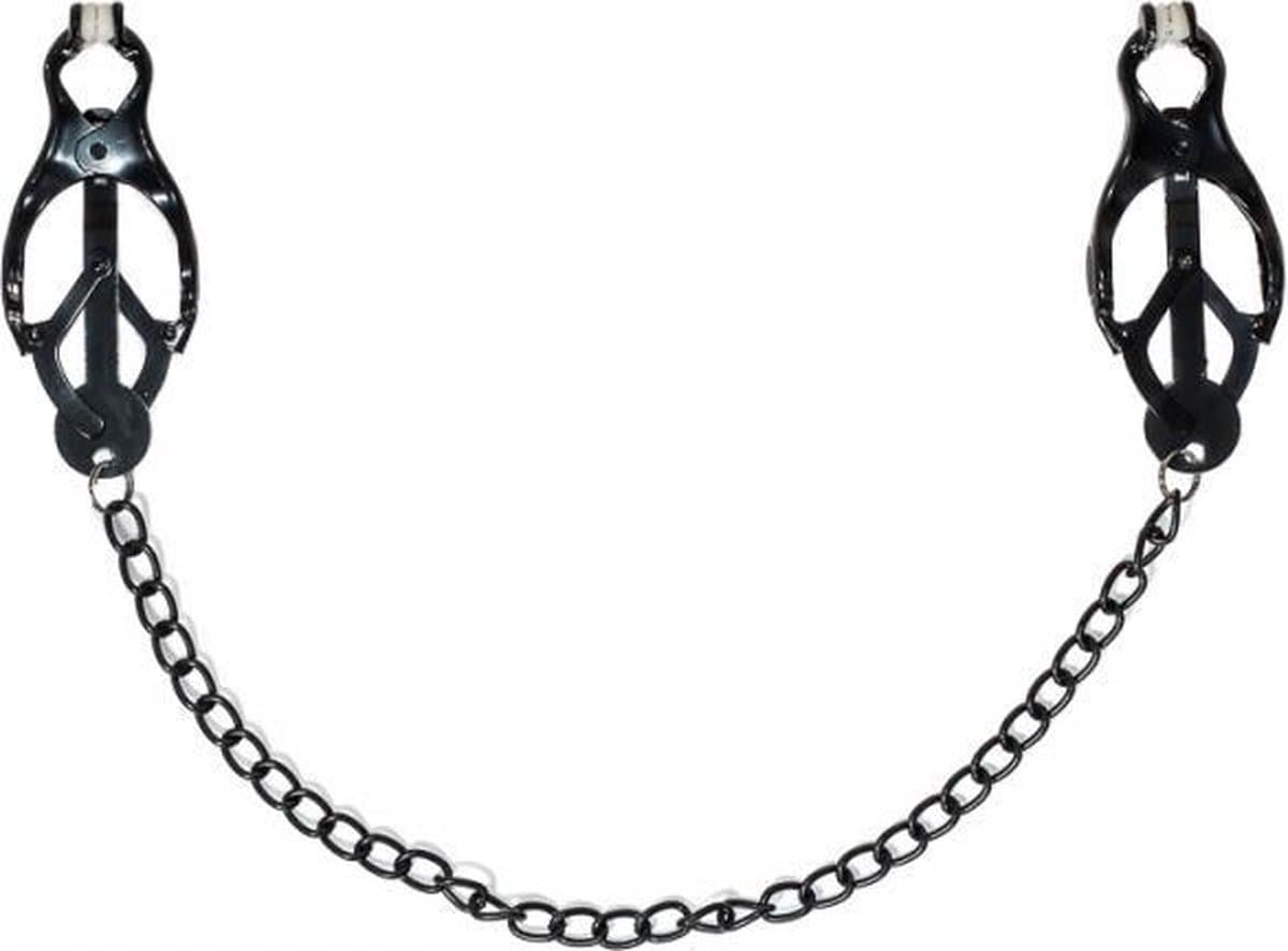 Tepelklemmen Met Ketting - BDSM - Bondage - Luxe Verpakking - Party Hard - Darkside — afbeelding 1